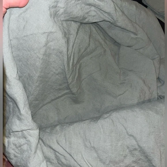 Casaluna ~ Green 100% Linen Sheet Set~Full - Picture 3 of 11